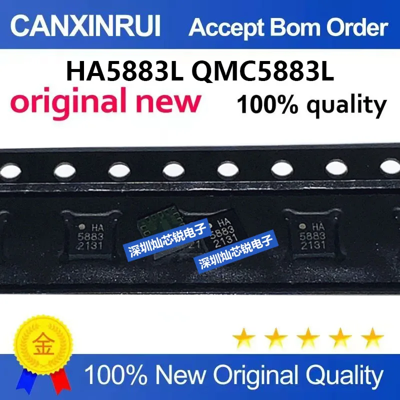 (5-100pieces)Brand new original HA5883 5883 QMC5883L QFN16 packaged three-axis magnetic sensor chip