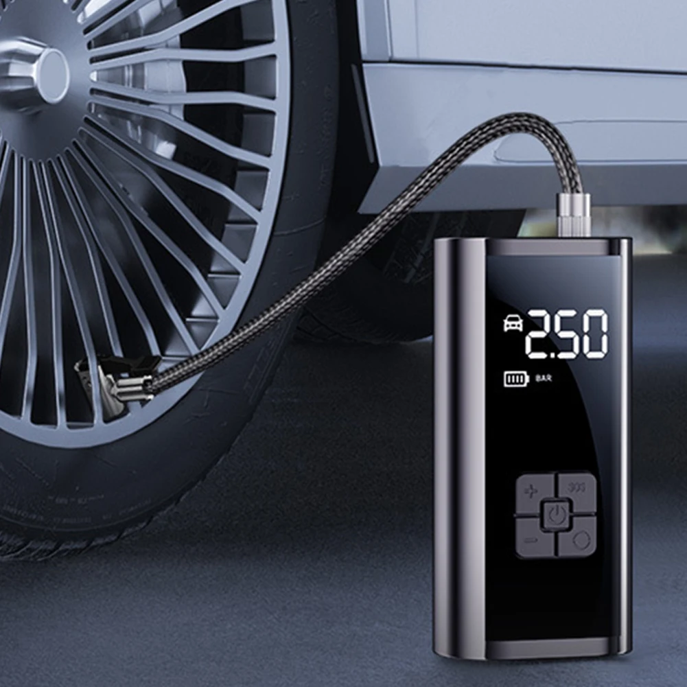 150PSI Car Wireless Air Pump USB Rechargeable Portable Car Inflator Pump 6000mAh Car Tire Inflator for Automobile Bicycle Ball