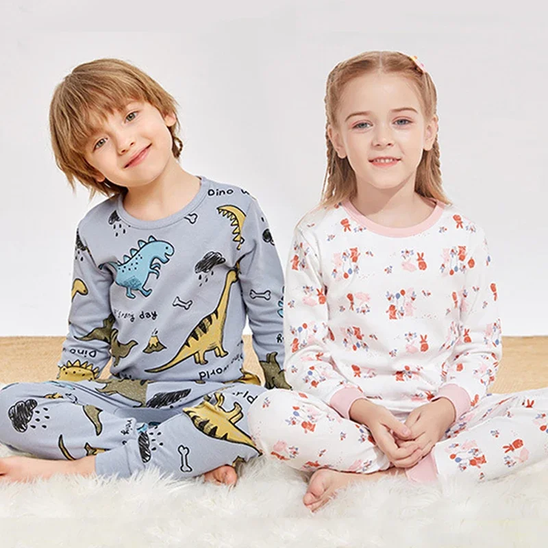 Baby Girls Pajamas New Winter Long Sleeve Children's Clothing Sleepwear 100% Cotton Pyjamas Sets For Kids 4 5 6 8 9 12 13 Years