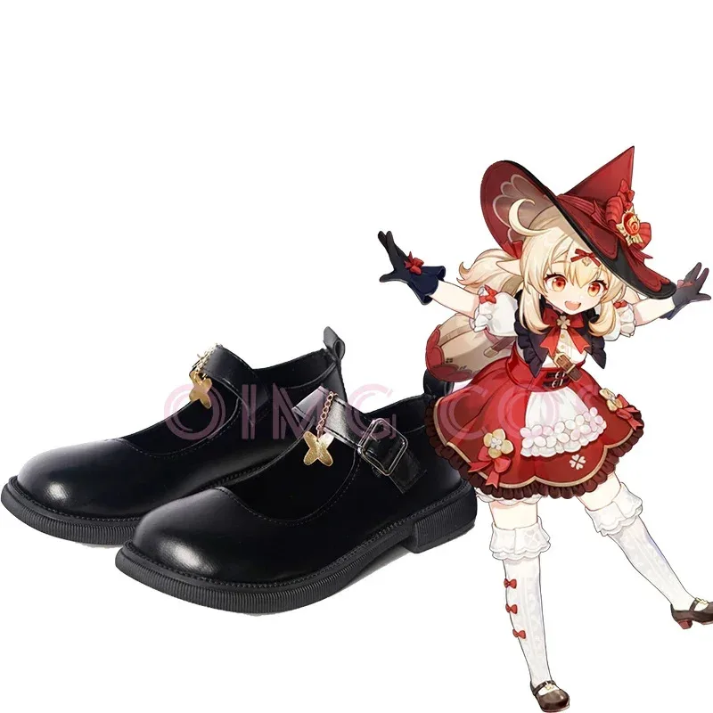 

Genshin Impact Klee Cosplay Shoes Anime Chinese Style Halloween for Men Game Role Playing Props
