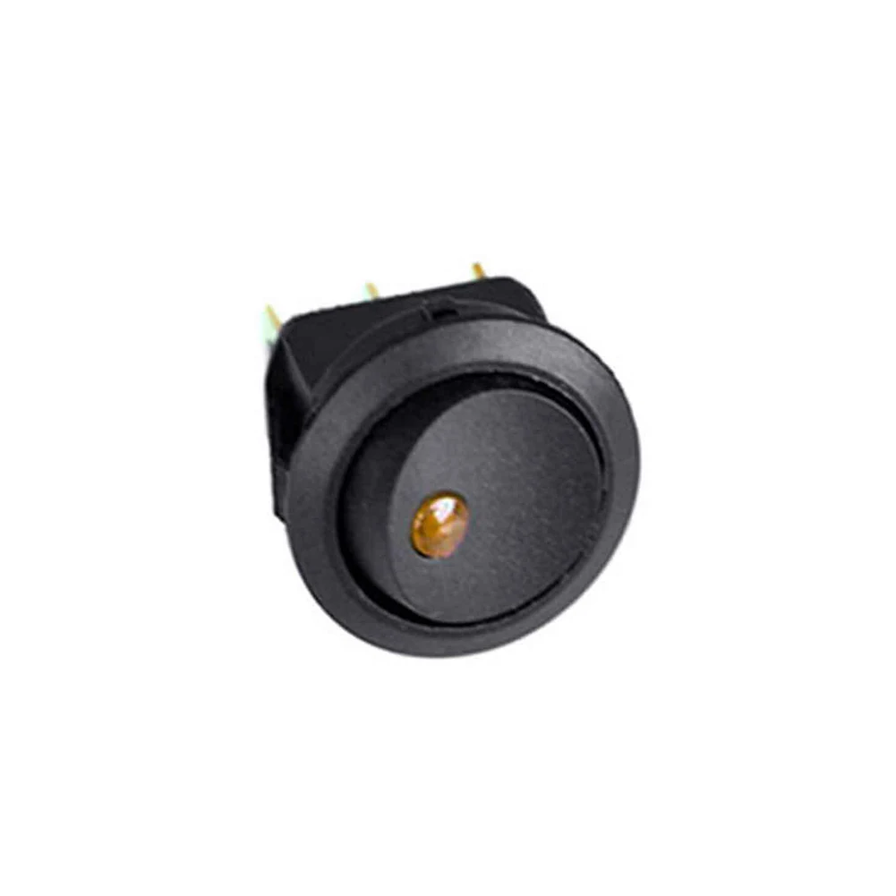 Interruttore a bilanciere rotondo illuminazione a LED interruttore rotondo a LED 20A DC12V sostituzione interruttore ON/OFF per barche SPST 2.4cm * 2.4cm * 3cm