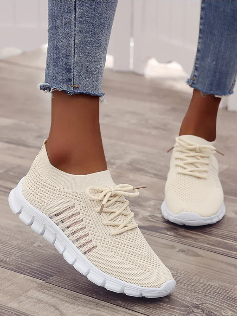 New Summer Sneakers Women Slip on Mesh Light Breathable Running Shoes Woman Walking Platform Comfortable Female Casual Shoes