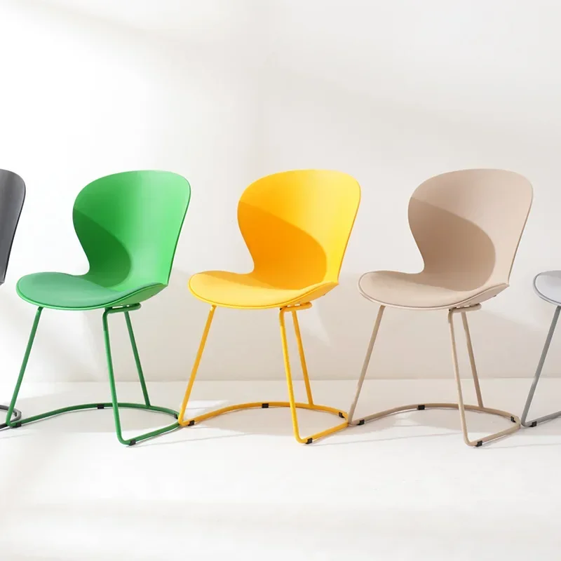 Casual home sedentary  adult plastic backrest chair,  makeup light luxury high-end negotiation chair