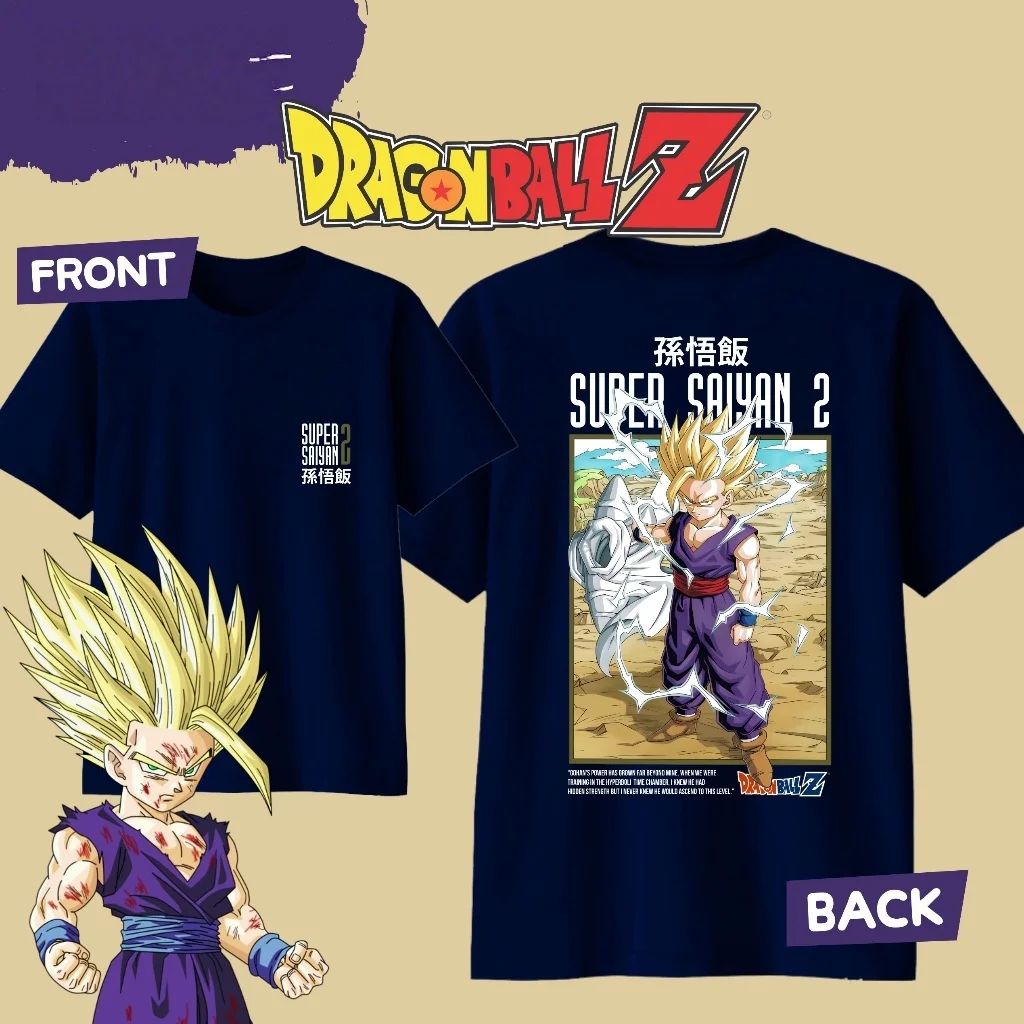 

Хлопковая футболка с принтом аниме Dragon Ball Son Gohan, летняя мужская и женская одежда в стиле Харадзюку, модная повседневная уличная футболка