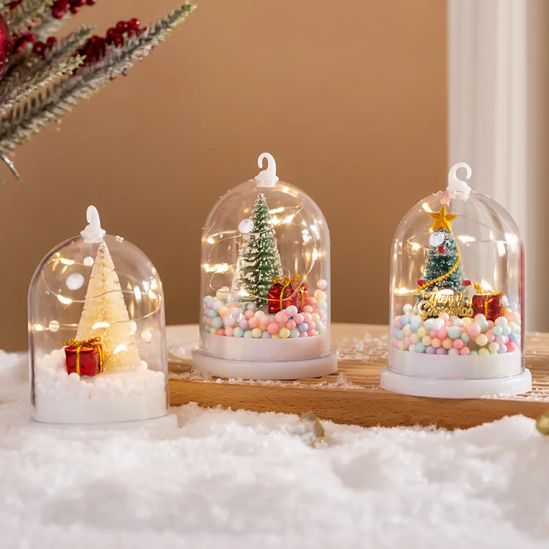 LED Light Christmas Transparent Balls Decorations for Home Christmas Tree Ornaments Pendant New Year Gifts Room Decor Lighting