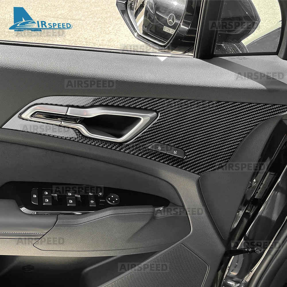Real Soft Carbon Fiber Sticker For Kia Sportage NQ5 2022 2023 2024 2025 LHD RHD Car Door Handle Bowl Panel Interior Accessories