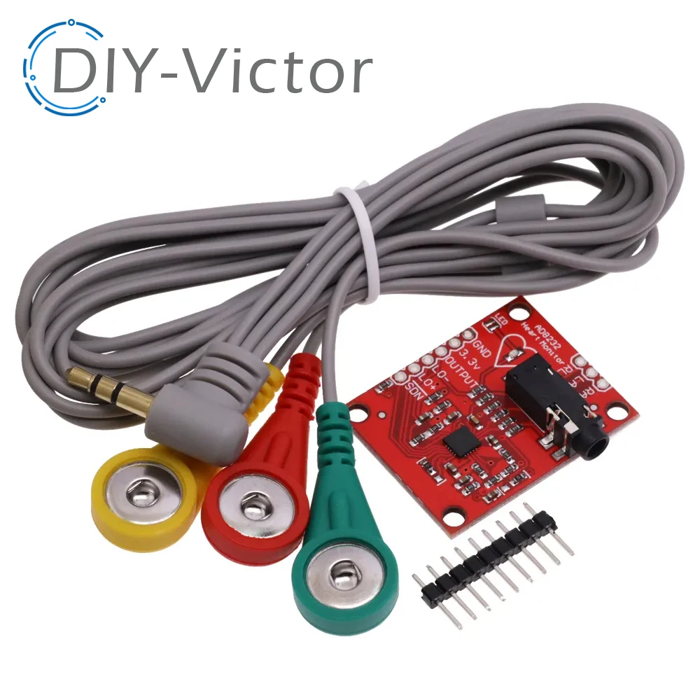 Ecg module AD8232 ecg measurement pulse heart ecg monitoring sensor module kit for Arduino