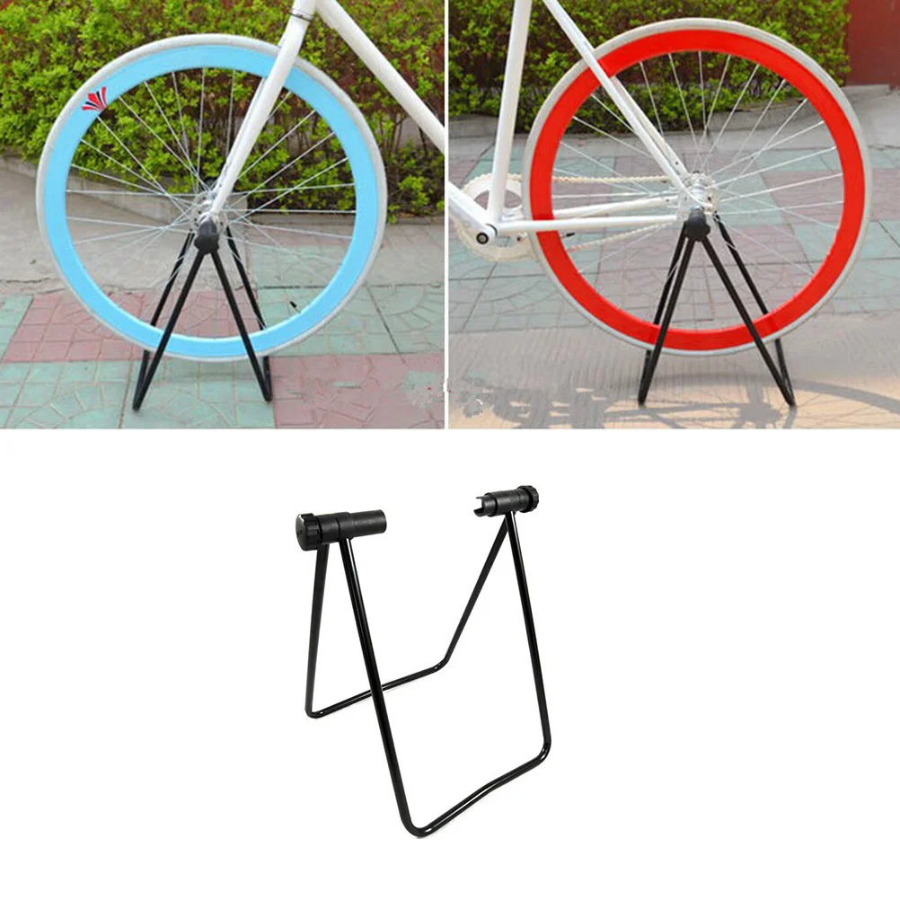 1Pcs Bike Display Stand Black Road Bike Triangle Vertical Adjustable Repair Floor Stand for Home Mechanic Exhibition Use