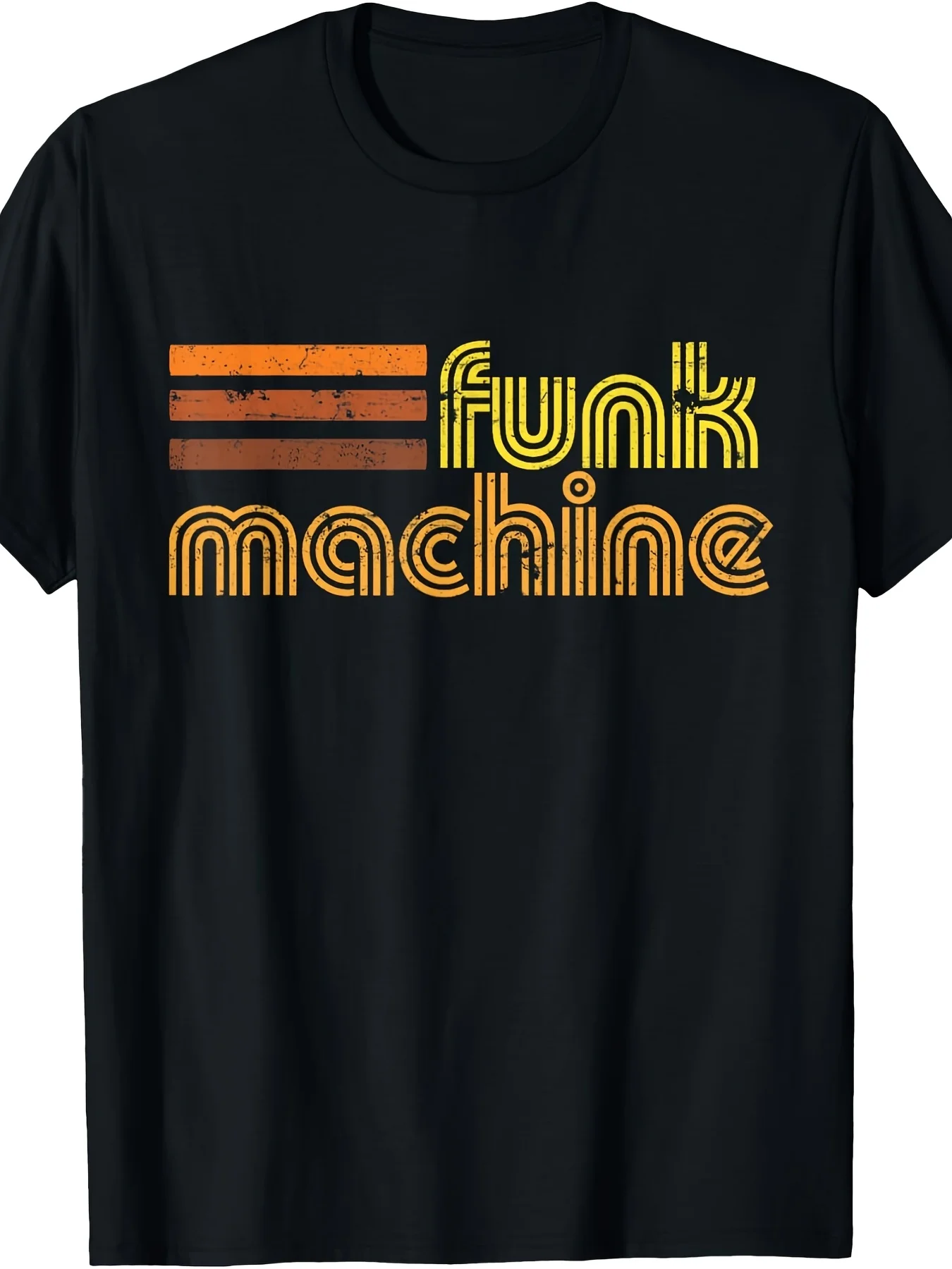 Retro Cool Funk Machine T-Shirt 70S Disco Shirt Casual T-Shirt Breathable, Sweat-Absorbent, and Soft, Suitable for Daily Commuting, Home Relaxation, and Casual Wear