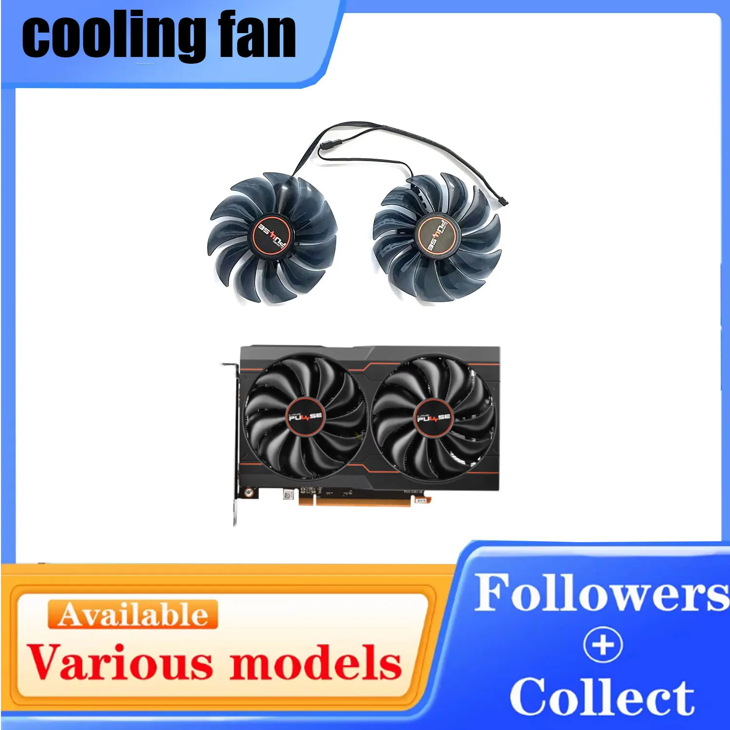 Ventilateur de remplacement pour carte graphique Sapphire PULSE AMD Radeon RX 6500 XT, nouveau ventilateur GPU DIY 88MM 4PIN FDC9015U12S FDC10H12D9-C
