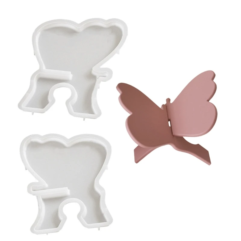 Silicone Butterfly Reading Stand Moulds Portable Bookrest Molds Butterfly Book Holder Mold for Students and Professional