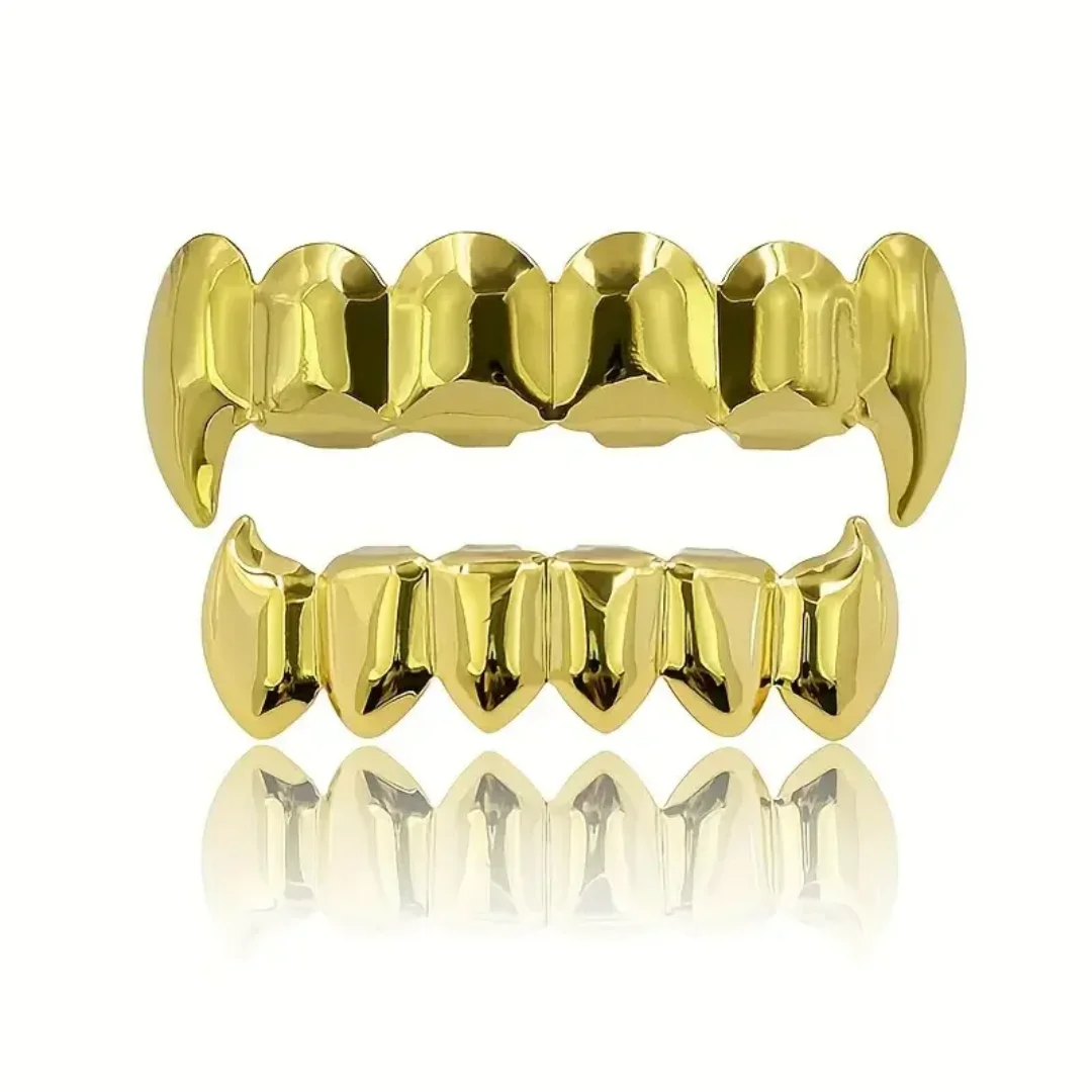 Klassische Glänzende Vampirzähne Zahnkappen Hip-Hop 6/6 Glatte Oberfläche Zahn-Grills für Frauen Männer Halloween Cosplay Schmuck Geschenk – Detail 12