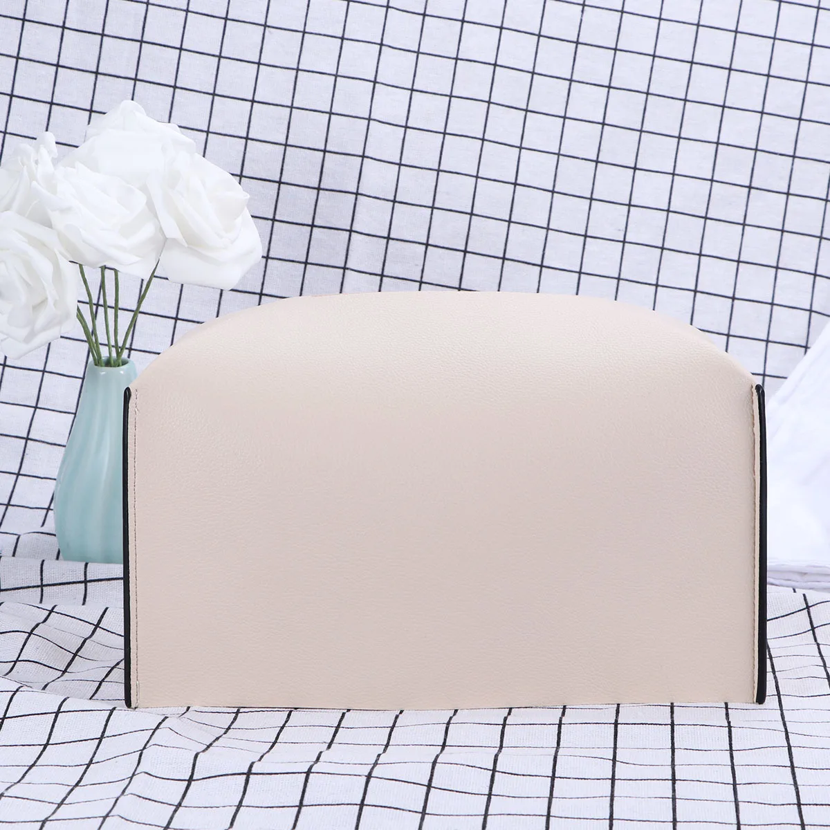 

PU Multi-Purpose Tissue Box for Car Headrest Armrest Storage Case with Phone Holder Interlayer Tissue