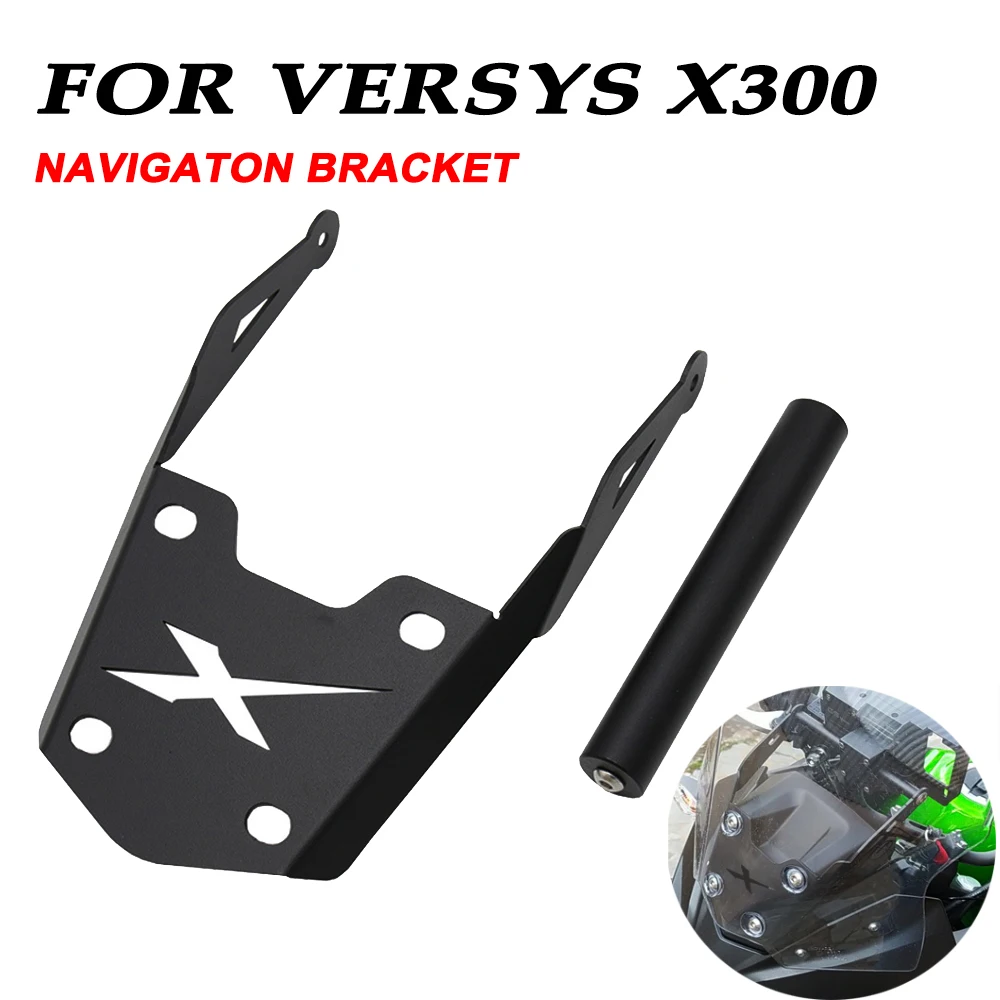 Motorcycle Smartphone Crossbar Stand GPS Navigaton Plate Holder Bracket For KAWASAKI Versys X300 X-300 Versys-X 300 Accessories