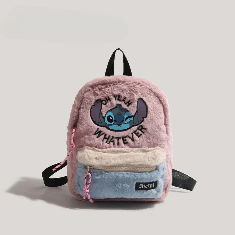 Disney cartoon Stitch Kids Backpack Mini plush Schoolbag Girls and Boys Cute lady Shoulder Bag gift