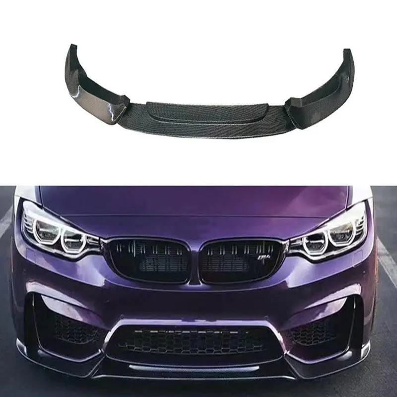 

ICOOH Racing VRS Style Carbon Fiber Fibre Body Kit Front Bumper Lip Splitter For BMW M3 M4 F80 F82 2014-2020, 100% Tested Well