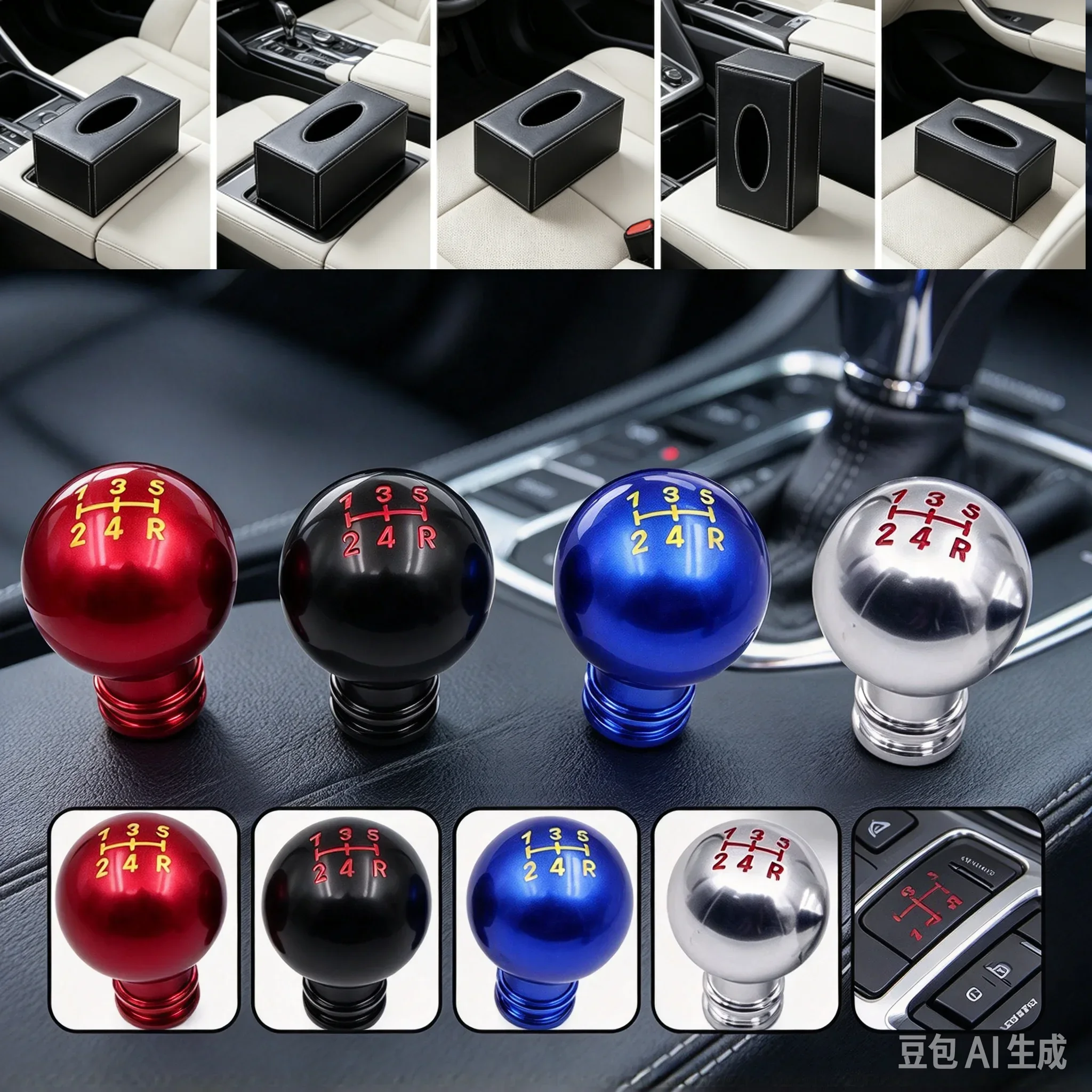 Universal 4 Colors 5 6 10 Speed Car AT MT Aluminum Manual Handle Gear Shift Knob Shifter Lever