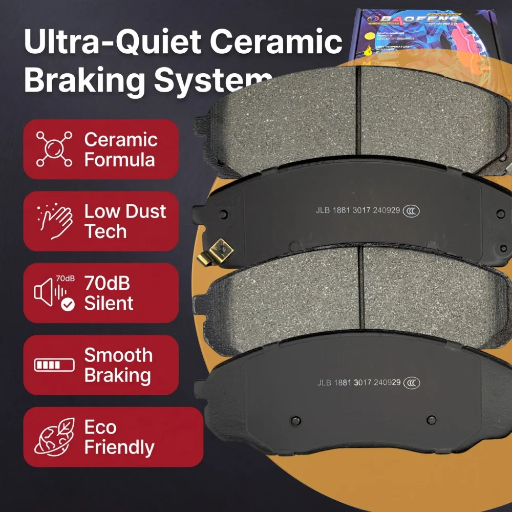 THREEON Front Ceramic Brake Pads for CHANGAN HUNTER F70 2019-2026 3501122-BU01