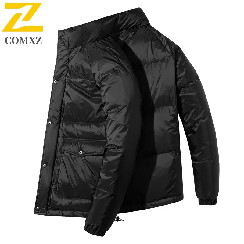 

COMXZ Cold Proof Bread Jacket Stand Collar High Quality Thickened Travel Puffer Jacket Light Luxury Warm Men's Padding Coat