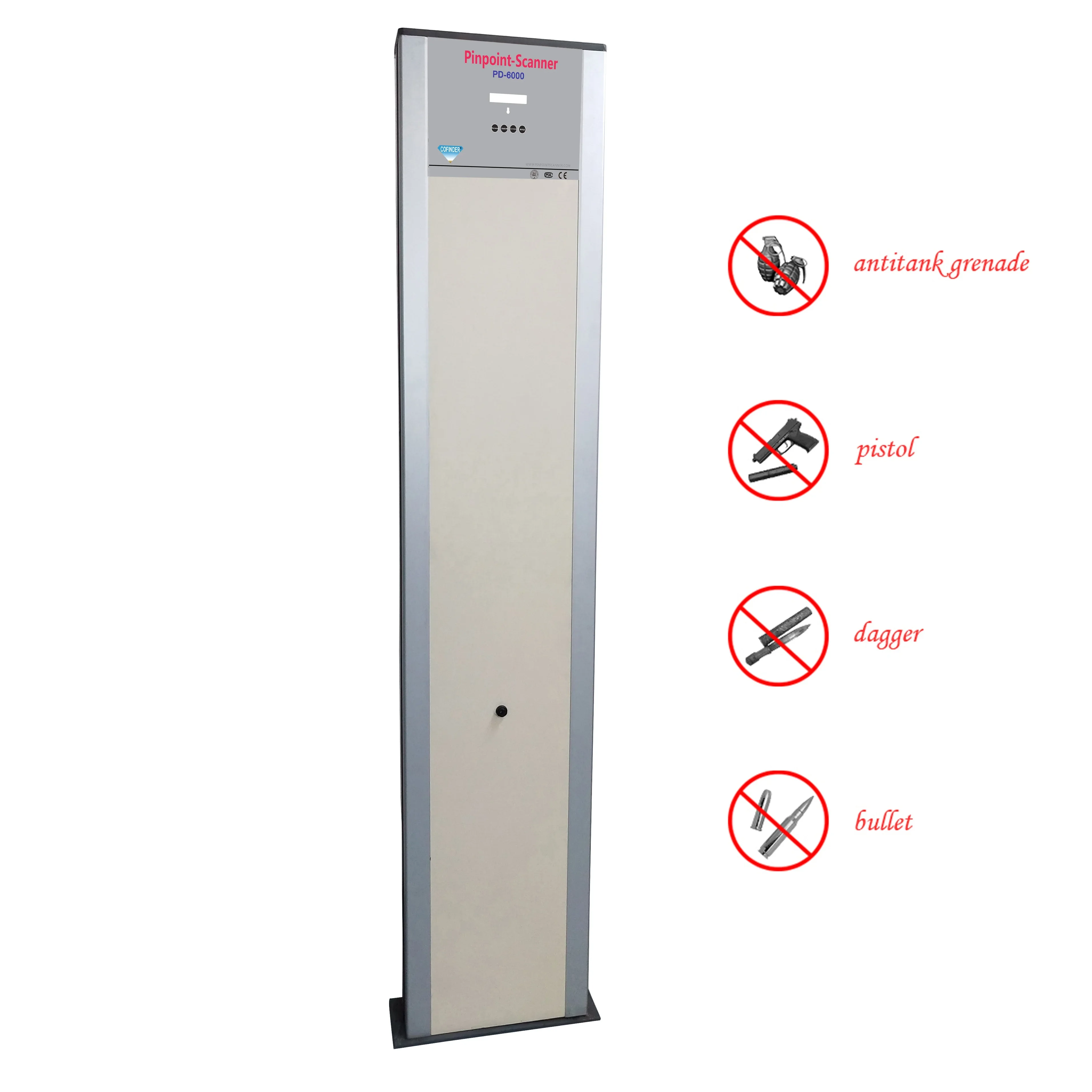 Portable Door Frame Metal Detector Single Panel Walk Through Security Gate Metal Detector SINGLE side metal detector