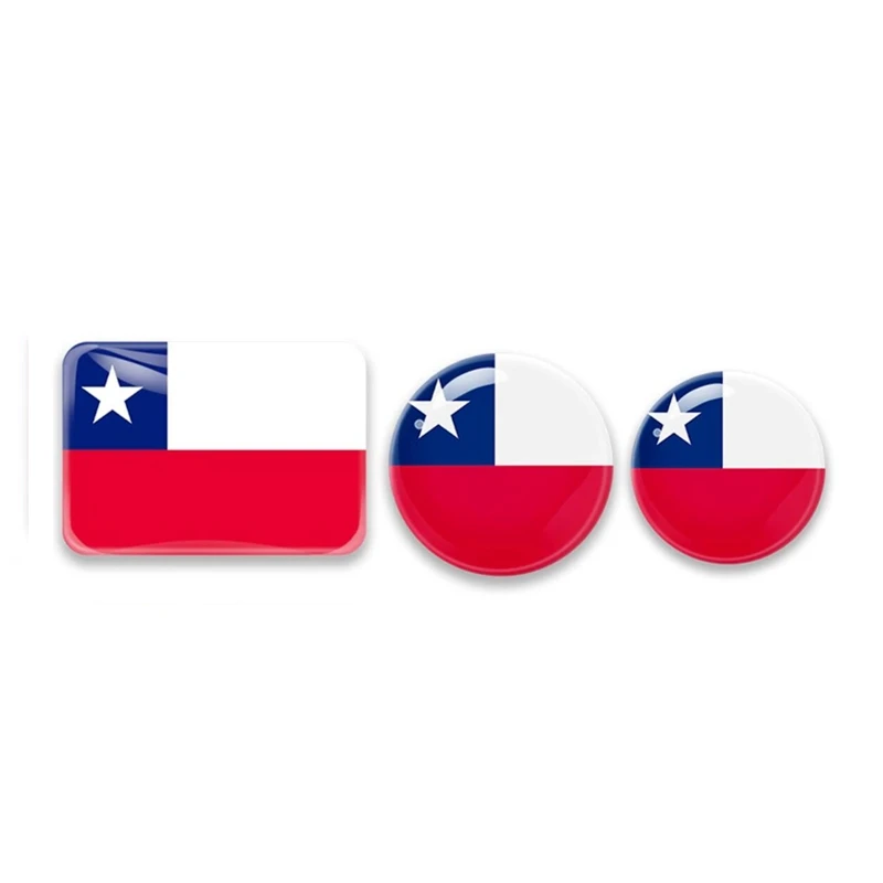 Chile National Flag High Quality Crystal Glass Fridge Magnets Tourism Souvenirs Refrigerator Magnetic Stickers Gift