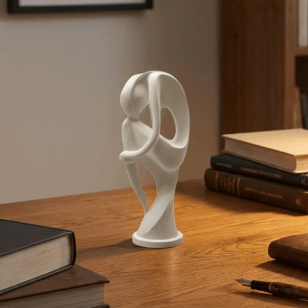 Minimalism 3D Printed Thinker Statue Hollow Design Decorative Human Sculpture Ornaments Plastic Abstract Abstract Thinker Statue
