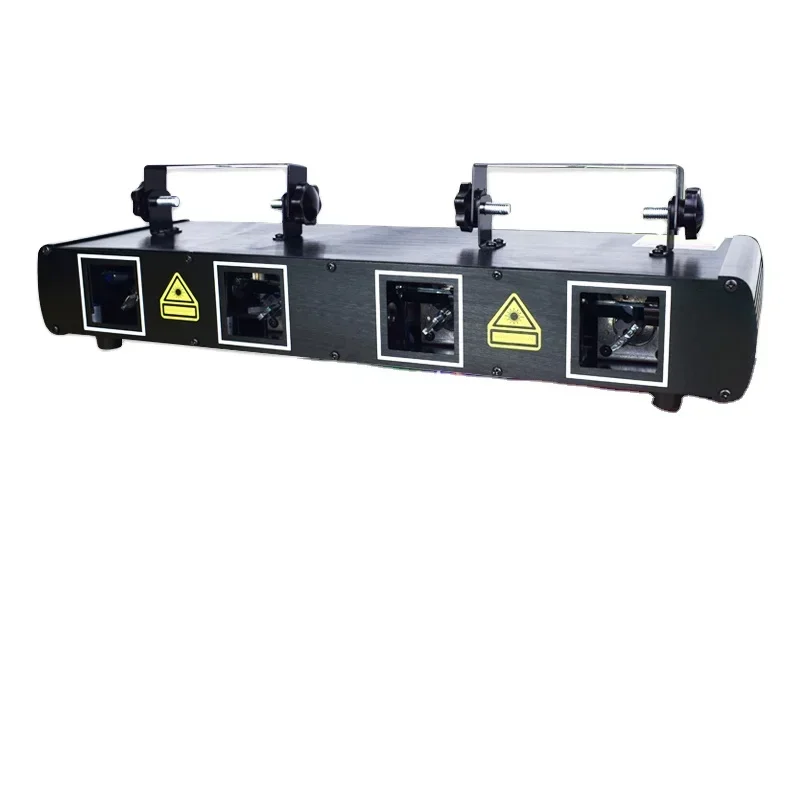 

Hot Disco Laser Lights 4 Lens RGB LED Stage Party Light DMX Voice Control Beam Lasercube Effect Lighting For Dance Floor Club