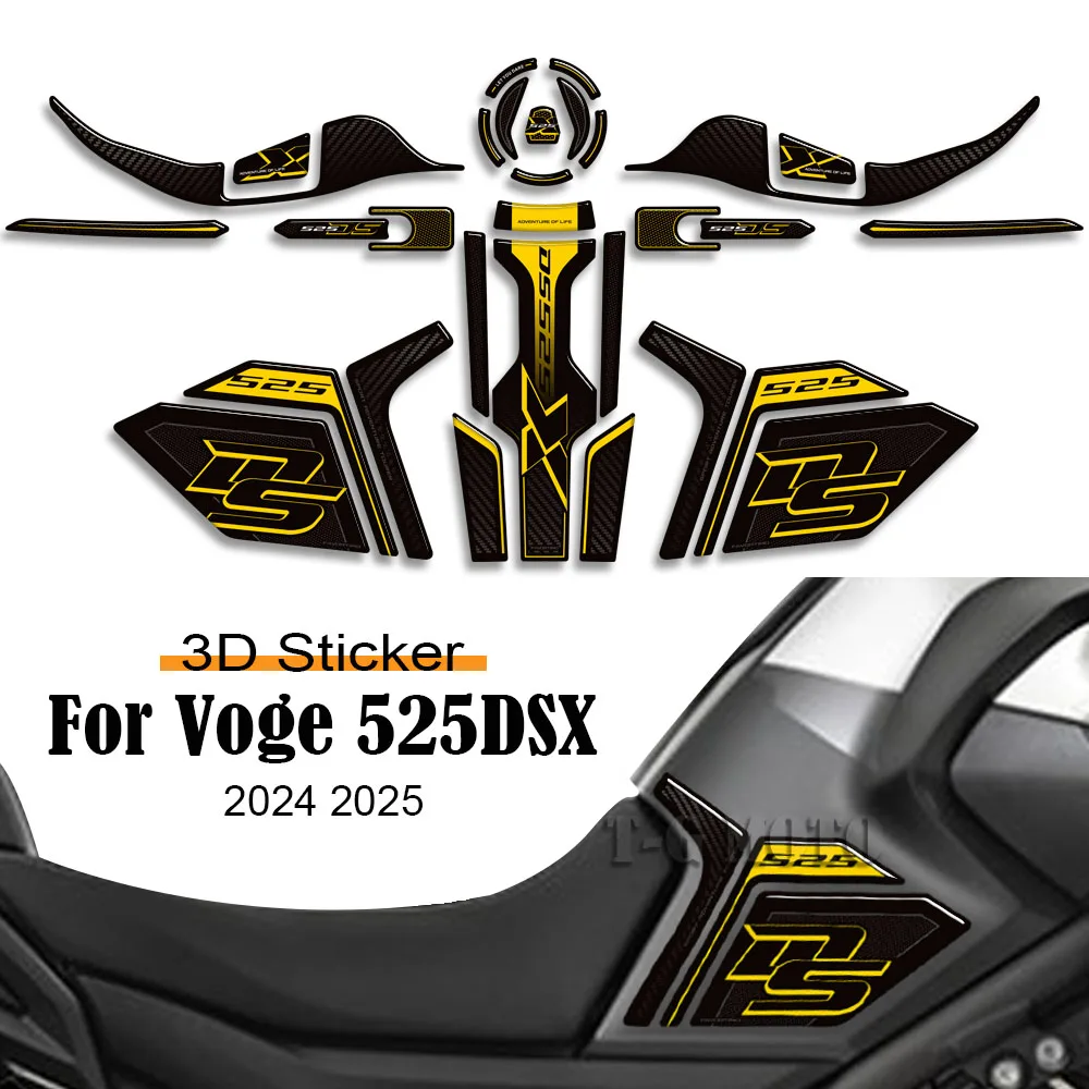 

DS525X Motorcycle Stickers Fuel Tank Pad Protector Sticker Decals 2024 2025 For VOGE 525 DSX DSX525 DS X DS525 525X Adventure