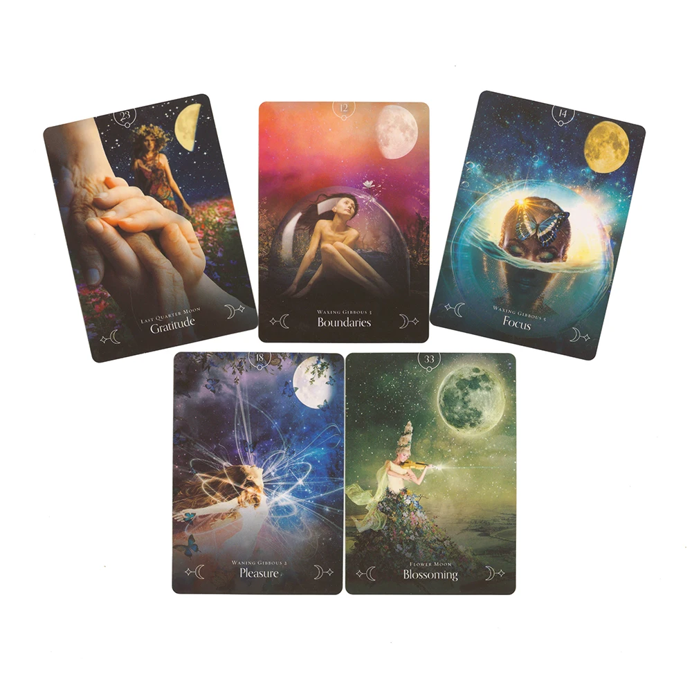 2023 Hot Sell Queen Of The Moon Divination Oracle Cards. Oracle Card Tarot Cards for beginners