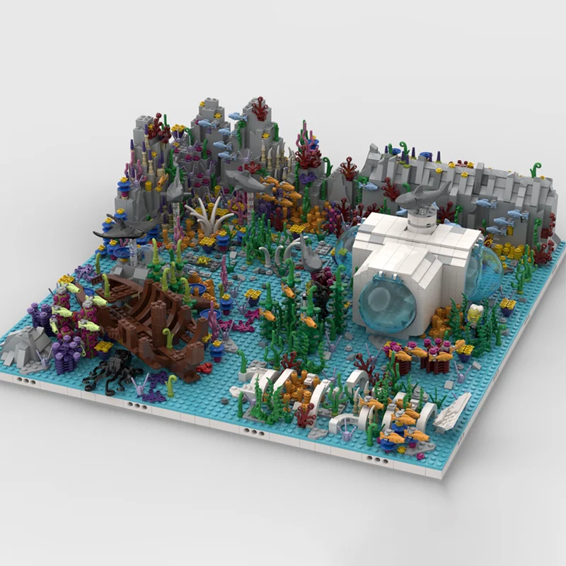 2876PCS MOC Custom Modular Ocean | Build From 5 MOCs Architecture Building Blocks Model Assembly Children Festival Gift