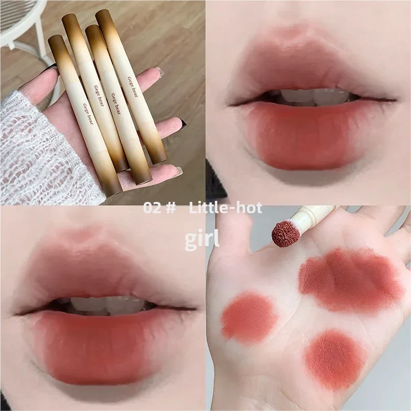 Gege Bear Velvety Matte Lip Cream - Lightweight, Silky Texture, Soft Misty Pigmentation, Non-Drying Lip Cream colors:02