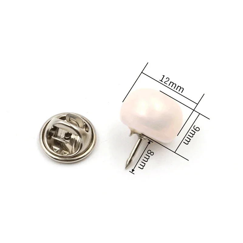 10Pcs Women Shirt Brooch Buttons Brooch Set Colourful Lapel Pin Shirt Sweater Pearl Brooches Pin Free Sewing Clothing Accessorie