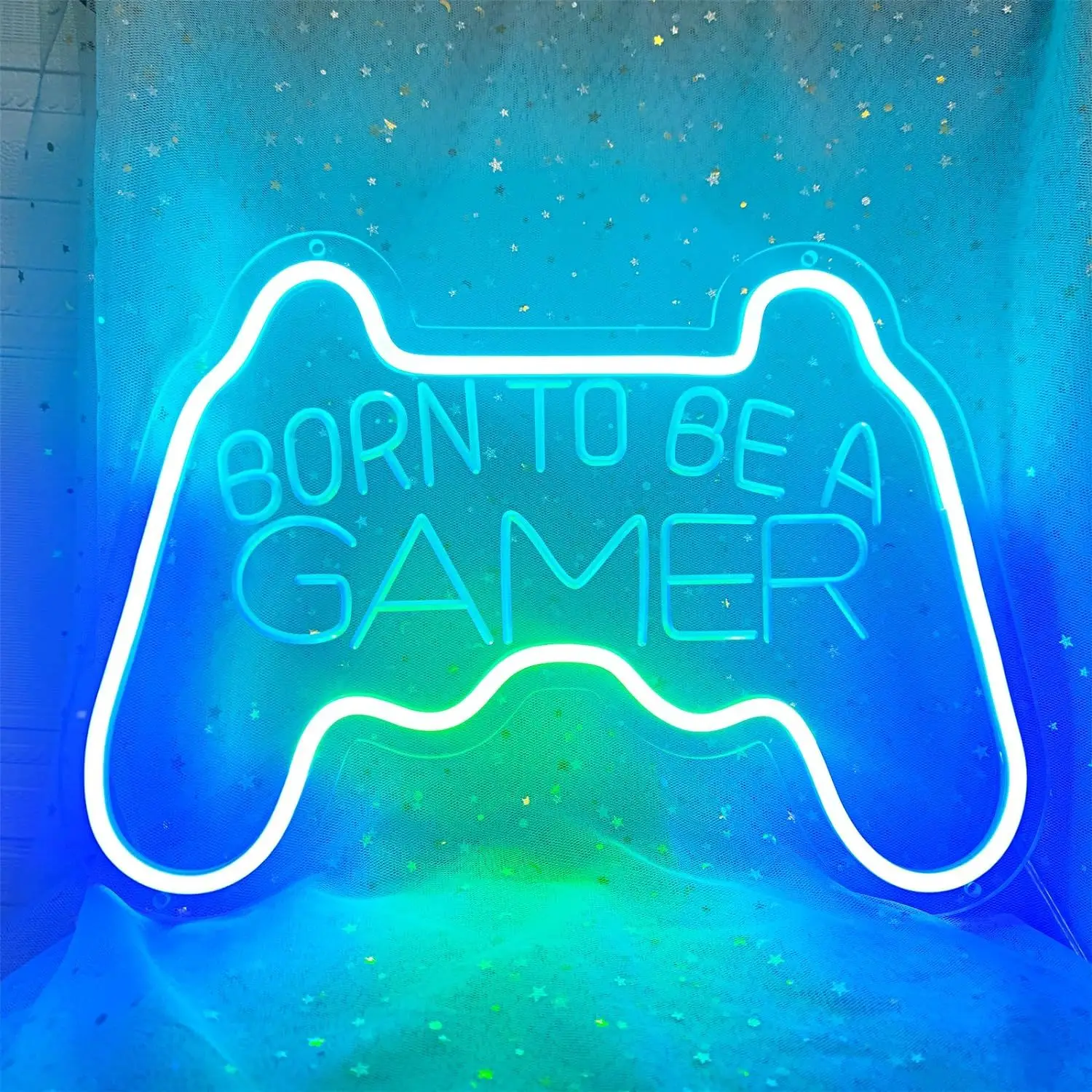 

1 шт. Неоновые вывески Born to be a Gamer для декора стен, неоновые вывески Gamer для спальни, стены для комнаты мальчика, бара, вечеринки, декор игровой комнаты
