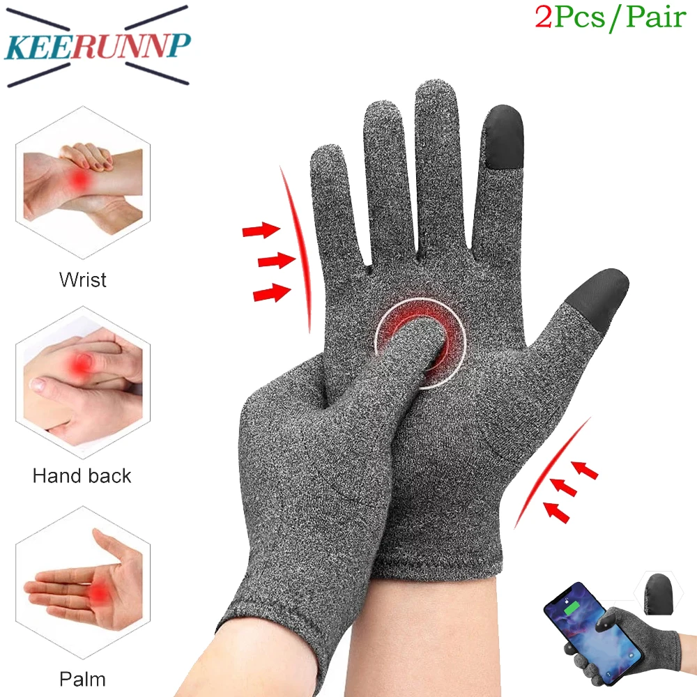 1Pair Arthritis Compression Gloves for Women Men - Arthritis Gloves Hand Gloves Support  for Hand Swelling,Wrist Pain Relief,RSI