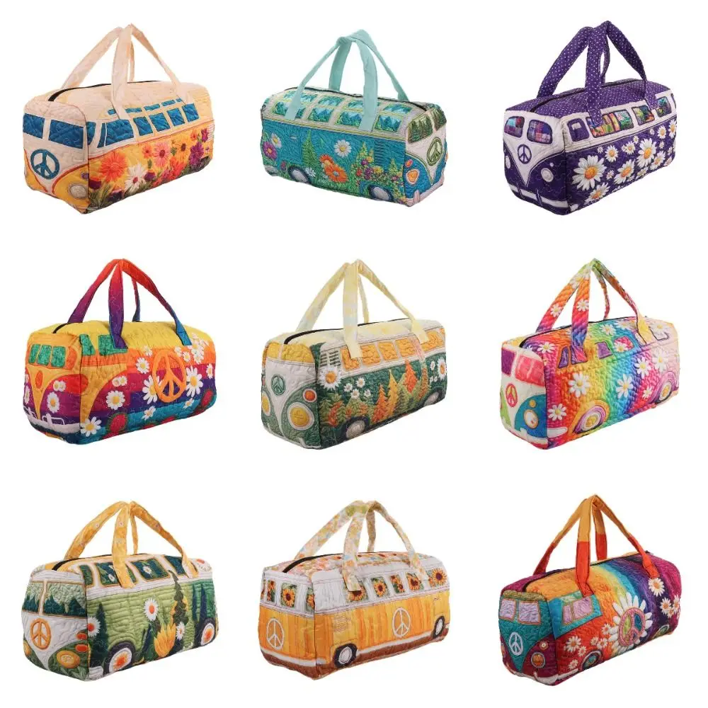 Adjustable Strap Quilted Duffle Bag 3D Quilting Craft Tote Bags Travel Duffel Bag Large Capacity Sports Gym Bag Outdoor Camping