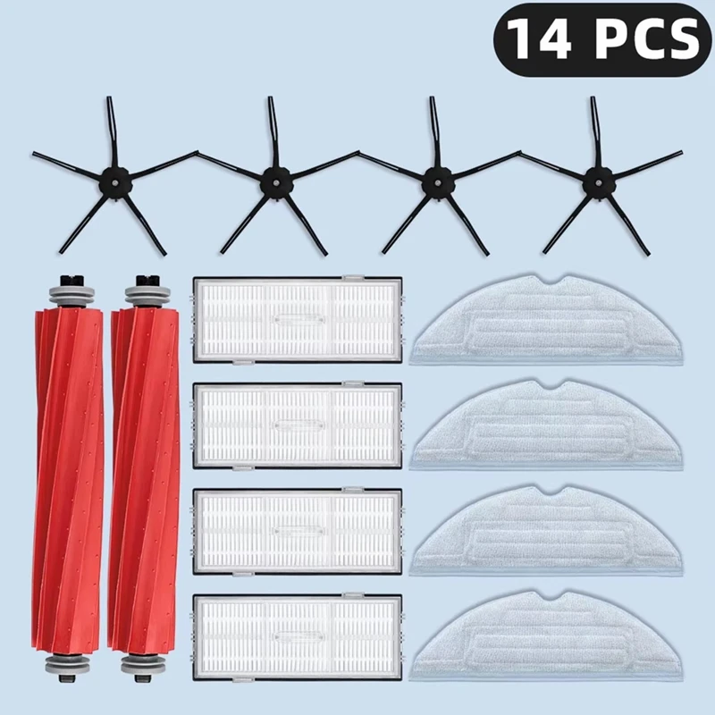ABUD-สําหรับ Roborock S7 S70 S7max T7S Plus หุ่นยนต์สูญญากาศอุปกรณ์เสริมหลักแปรงด้านข้าง HEPA FILTER Mop Pad อะไหล่