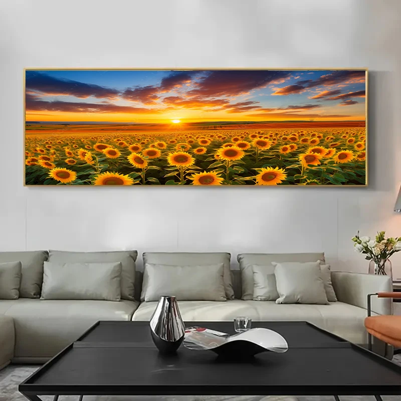 SELFLESSLY sunflower field Posters And Prints Canvas Paintings Wall Pictures For Living Room Modern Home Decoration,no frame