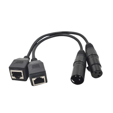 Three-core Female-to-female Adapter Cable XLR To For RJ45 Connection Cable DMX512 Stage Lighting Signal Extension Cable Kit