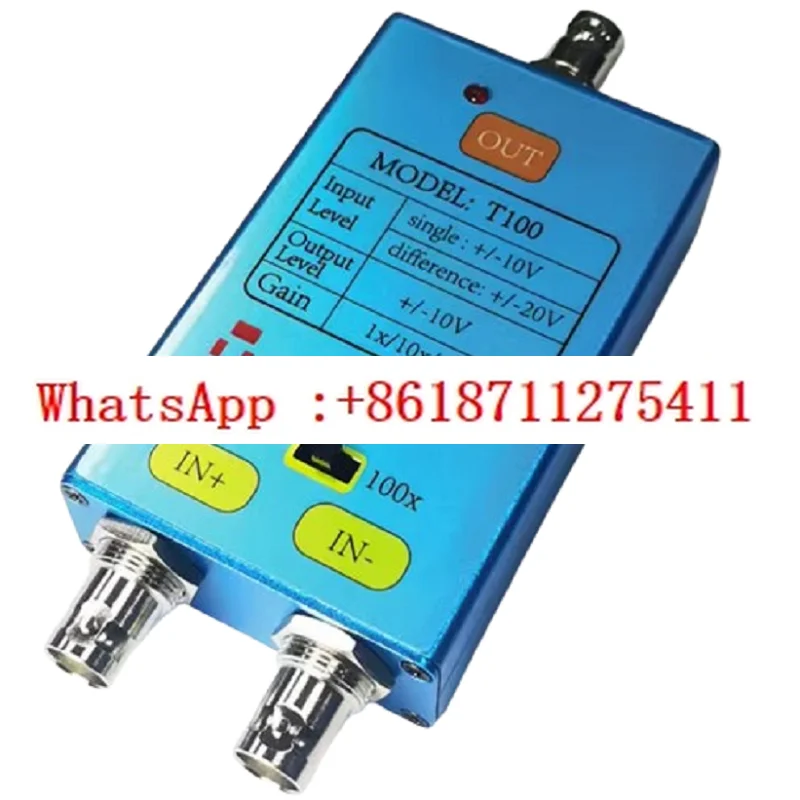 

Smart T100 Oscilloscope Differential Probe Multifunction Signal Amplifier USB Interface Rechargeable Low Noise Easy Install