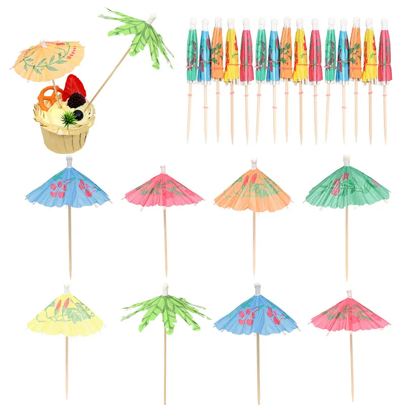 10/50Pcs Hawaii Regenschirm Cocktail Picks Sommer Tropical Party Obst Trinken Saft Zahnstocher Strand Hochzeit Geburtstag Party Decor