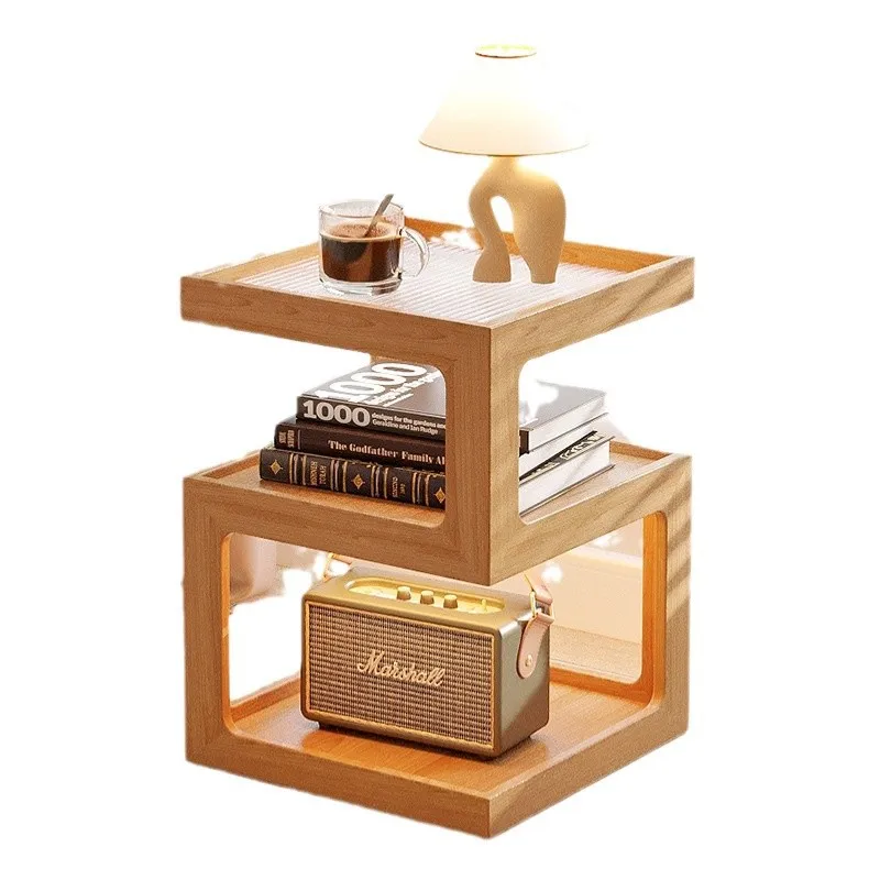 

Solid wood cream style modern minimalist creative i bedside table