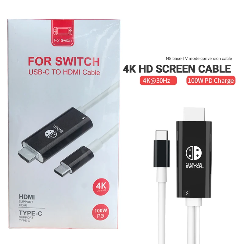 ARTSWIFT Store 4K 30Hz USB C To HDMI Cable for TV Docking Mode on Switch Steam Deck Perfect for Travel and Gaming