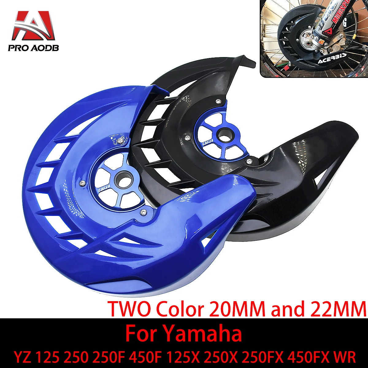 

20MM and 22MM Motorcycle Front Brake Disc Guard For Yamaha YZ 250 250F 450F 250FX 450FX 125X 250X WR125 250 250F 450F 2002-2024