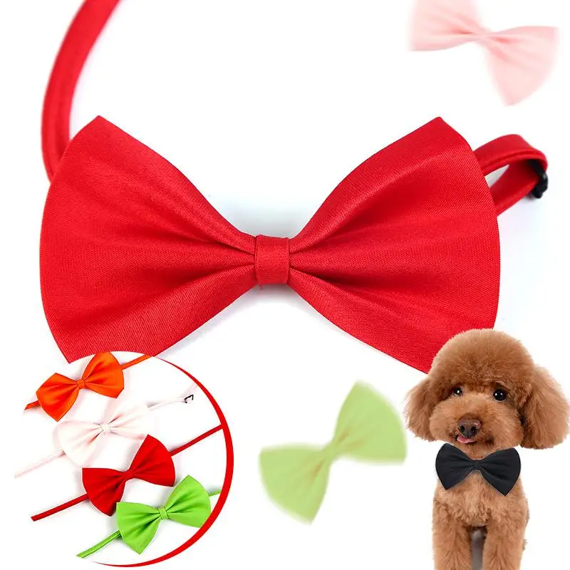 Pet Dog Cat Bow Tie Adjustable Neck Tie Pet Dog Bow Puppy Bows Collar for Kitten Collar Dogs Grooming Accessories Pet Supplies