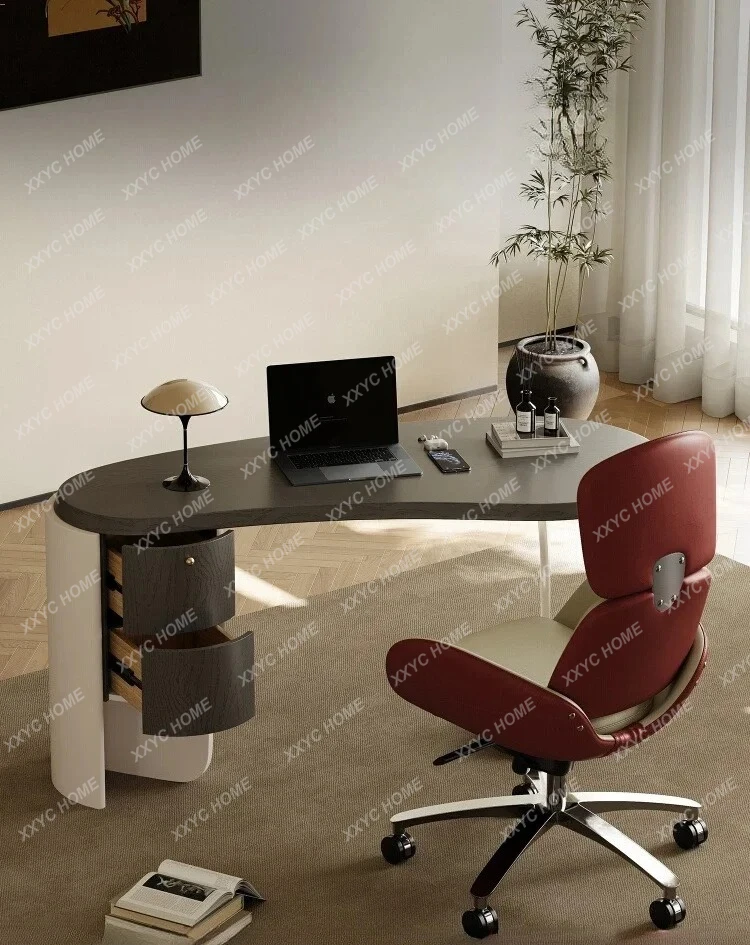 

Y итальянский минималистичный письменный стол и стул, комбинация легкого роскошного элитного стола для офиса, спальни, кабинета, компьютерного стола