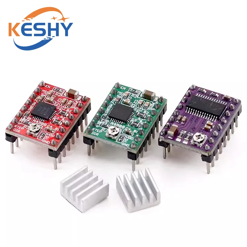 3D Printer Parts A4988 DRV8825 Stepper Motor Driver With Heat sink For SKR V1.3 1.4 GTR V1.0 RAMPS 1.4 1.6 MKS GEN V1.4 board