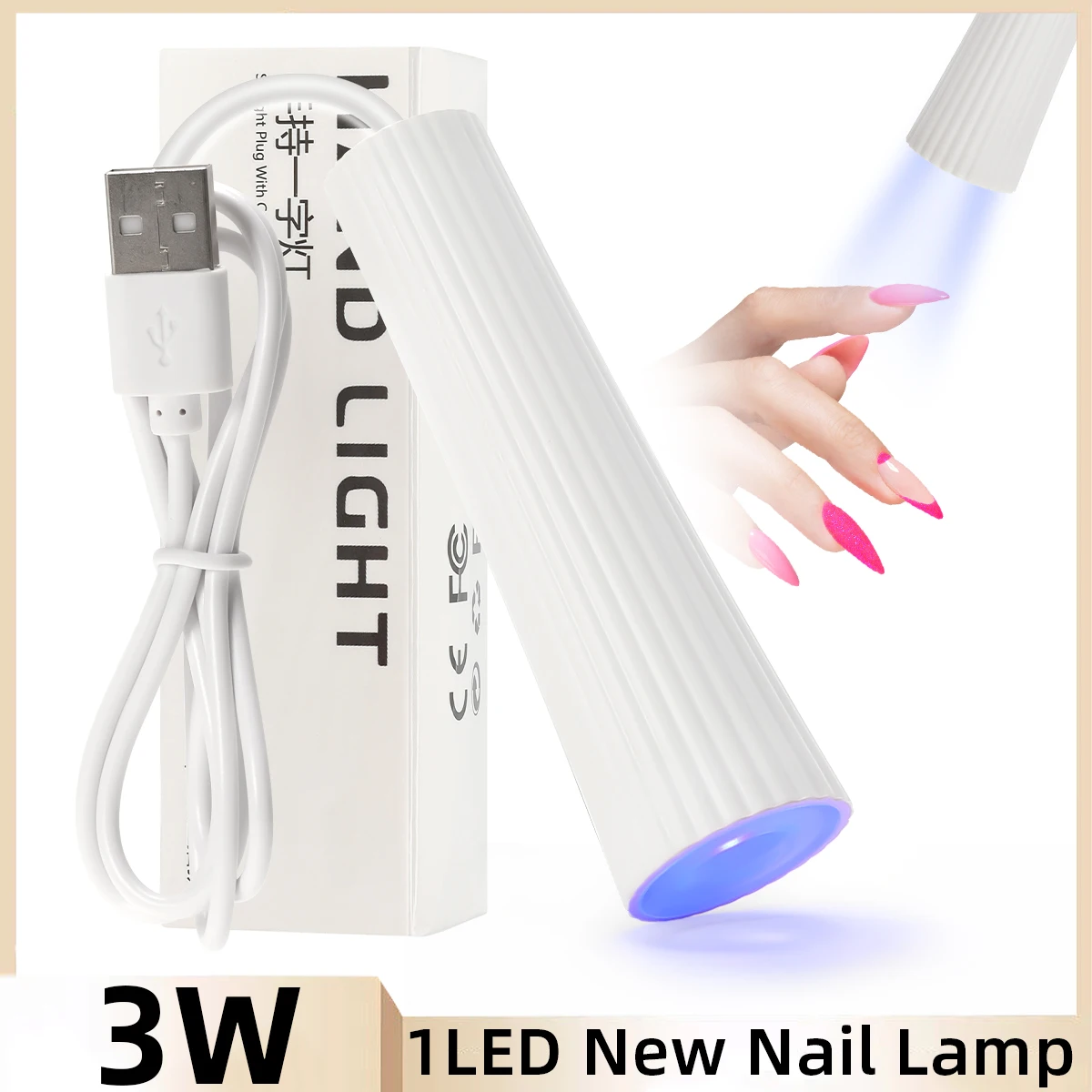 Handheld UV LED Lamp Portable Mini Nail Dryer For Curing All Gel Polish USB Nail Glue Gel Flashlight For Home DIY Manicure Use