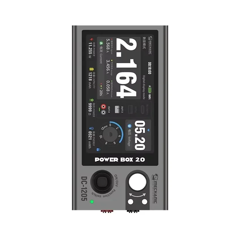 

TLF MECHANIC POWER BOX 2.0 DC-1205 Portable Adjustable Power 12V5A Output Built-in Battery Power for Mobile Phone Repair Tools