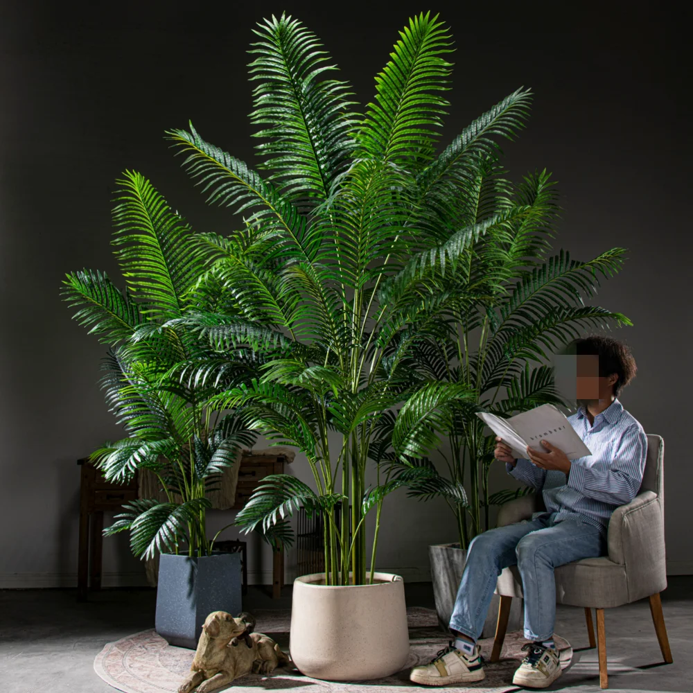 Areca Palm Artificial Green Plant Large Palm Palm Coconut Palm Artificial Tree Living Room Decoration Bionic Plant Potted Plant
