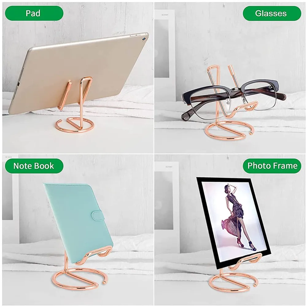 Holder Business Card Phone Pad Tablet Metal Practical Durable Sturdy Large Capacity Desk Office Card Collection Display Stand